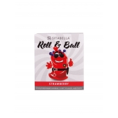 Стимулирующий презерватив-насадка Roll   Ball Strawberry - Sitabella - купить с доставкой в Красноярске