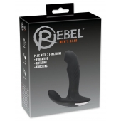 Черный вибромассажер простаты с функцией римминга Plug with Perineum Stimulator - 16,6 см. - Orion - в Красноярске купить с доставкой