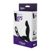 Черный вибромассажер простаты P-PLEASER W ERECTION ENHANCE - Dream Toys - в Красноярске купить с доставкой