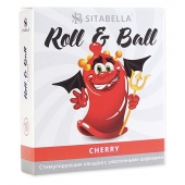 Стимулирующий презерватив-насадка Roll   Ball Cherry - Sitabella - купить с доставкой в Красноярске