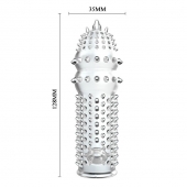 Закрытая прозрачная насадка Crystal sleeve - 14,2 см. - Erowoman-Eroman - в Красноярске купить с доставкой