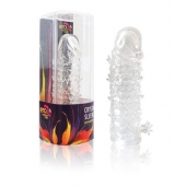 Закрытая прозрачная рельефная насадка Crystal sleeve - 13 см. - Erowoman-Eroman - в Красноярске купить с доставкой