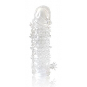 Закрытая прозрачная рельефная насадка Crystal sleeve - 13 см. - Erowoman-Eroman - в Красноярске купить с доставкой