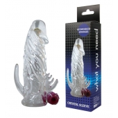 Закрытая прозрачная вибронасадка на пенис Crystal Sleeve Vibe - Erowoman-Eroman - в Красноярске купить с доставкой