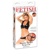 Черный податливый страпон Posable Partner Strap-On - 17,8 см. - Pipedream - купить с доставкой в Красноярске