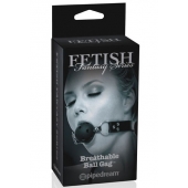 Черный кляп с дырочками Breathable Ball Gag - Pipedream - купить с доставкой в Красноярске