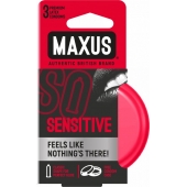 Ультратонкие презервативы в железном кейсе MAXUS Sensitive - 3 шт. - Maxus - купить с доставкой в Красноярске