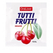 Пробник гель-смазки Tutti-frutti с вишнёвым вкусом - 4 гр. - Биоритм - купить с доставкой в Красноярске