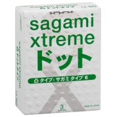 Презервативы Sagami Xtreme SUPER DOTS с точками - 3 шт. - Sagami - купить с доставкой в Красноярске