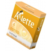 Презервативы Arlette Dotted с точечной текстурой - 3 шт. - Arlette - купить с доставкой в Красноярске