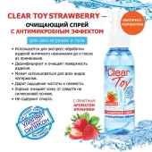 Очищающий спрей для игрушек CLEAR TOY Strawberry - 100 мл. - Биоритм - купить с доставкой в Красноярске