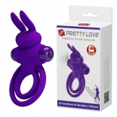 Фиолетовое эрекционное кольцо с вибростимуляцией клитора Vibrant Penis Ring III - Baile - в Красноярске купить с доставкой