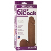 Насадка-мулат для трусиков Vac-U-Lock 6  ULTRASKYN Cock - 17,3 см. - Doc Johnson - купить с доставкой в Красноярске