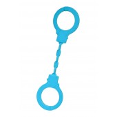 Голубые силиконовые наручники A-Toys без ключа - A-toys - купить с доставкой в Красноярске