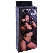 Черные кожаные наручники Naila - Rebelts - купить с доставкой в Красноярске