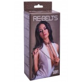 Коричневый поводок и чокер с кольцом Sofi - Rebelts - купить с доставкой в Красноярске