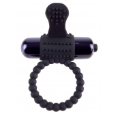 Черное эрекционное виброкольцо Vibrating Silicone Super Ring - Pipedream - в Красноярске купить с доставкой