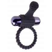 Черное эрекционное виброкольцо Vibrating Silicone Super Ring - Pipedream - в Красноярске купить с доставкой