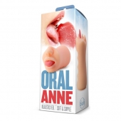 Телесный мастурбатор-ротик с язычком Oral Anne - Blush Novelties - в Красноярске купить с доставкой