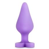 Фиолетовая анальная пробка Naughty Candy Heart Do Me Now - 8,9 см. - Blush Novelties - купить с доставкой в Красноярске