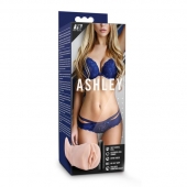 Телесный мастурбатор-вагина с вибропулей Ashley - Blush Novelties - в Красноярске купить с доставкой