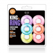 Набор из 6 эрекционных колец King of the Ring - Blush Novelties - в Красноярске купить с доставкой