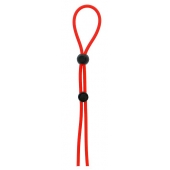Красное лассо на пенис с двумя бусинами STRETCHY LASSO CAGE - Dream Toys - в Красноярске купить с доставкой