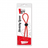 Красное эрекционное лассо с одной бусиной-утяжкой STRETCHY THIN LASSO - Dream Toys - в Красноярске купить с доставкой