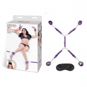 Фиолетовый набор фиксаций на кровати Classic Bedspreader - Lux Fetish - купить с доставкой в Красноярске