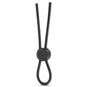 Черное силиконовое лассо на пенис SILICONE LOOP COCK RING - Blush Novelties - в Красноярске купить с доставкой