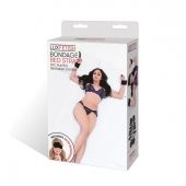 Чёрные манжеты для фиксации на кровати Bondage Bed Strap - Lux Fetish - купить с доставкой в Красноярске