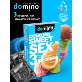 Презервативы для орального секса DOMINO Sweet Sex с ароматом мороженого - 3 шт. - Domino - купить с доставкой в Красноярске