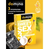Презервативы для орального секса DOMINO Sweet Sex с ароматом тропических фруктов - 3 шт. - Domino - купить с доставкой в Красноярске