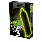 Презервативы DOMINO Neon Green со светящимся в темноте кончиком - 3 шт. - Domino - купить с доставкой в Красноярске
