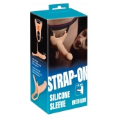 Силиконовый полый страпон на ремнях Silicone Strap-on - 16 см. - Orion - купить с доставкой в Красноярске
