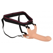 Силиконовый полый страпон на ремнях Silicone Strap-on - 16 см. - Orion - купить с доставкой в Красноярске