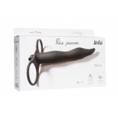 Черная вибронасадка для двойного проникновения Flirtini - 15,9 см. - Lola Games - купить с доставкой в Красноярске