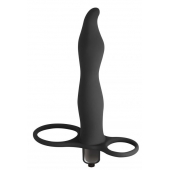 Черная вибронасадка для двойного проникновения Flirtini - 15,9 см. - Lola Games - купить с доставкой в Красноярске