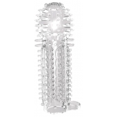 Закрытая прозрачная насадка на пенис с шипиками Nubby Sleeve - 14,5 см. - Chisa - в Красноярске купить с доставкой