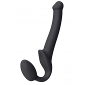 Черный безремневой страпон Silicone Bendable Strap-On S - Strap-on-me - купить с доставкой в Красноярске