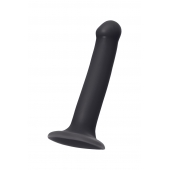 Черный фаллос на присоске Silicone Bendable Dildo M - 18 см. - Strap-on-me купить в Красноярске с доставкой в Orgasmix.ru Черный фаллос на присоске Silicone Bendable Dildo M - 18 см. - Strap-on-me - купить с доставкой в Красноярске