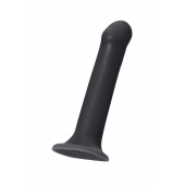 Черный фаллос на присоске Silicone Bendable Dildo L - 19 см. - Strap-on-me - купить с доставкой в Красноярске