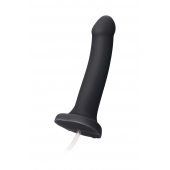 Черный фаллос с имитацией эякуляции Silicon Cum Dildo L - 19,6 см. - Strap-on-me - купить с доставкой в Красноярске