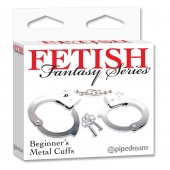 Металлические наручники Beginner s Metal Cuffs - Pipedream - купить с доставкой в Красноярске
