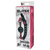 Черно-розовый кляп-шарик с отверстиями BALL GAG - Dream Toys - купить с доставкой в Красноярске