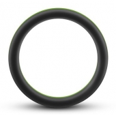 Черно-зеленое эрекционное кольцо Silicone Go Pro Cock Ring - Blush Novelties - в Красноярске купить с доставкой