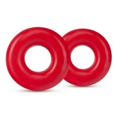 Набор из 2 красных эрекционных колец DONUT RINGS OVERSIZED - Blush Novelties - в Красноярске купить с доставкой