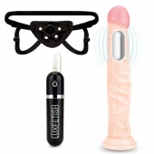 Регулируемые трусики с вибрирующей насадкой - 21 см. - Lux Fetish - купить с доставкой в Красноярске