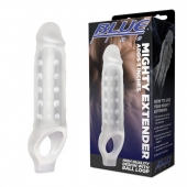 Прозрачная текстурированная насадка Mighty Extender - 13 см. - BlueLine - в Красноярске купить с доставкой