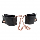 Черные мягкие наручники Entice French Cuffs с цепью - California Exotic Novelties - купить с доставкой в Красноярске